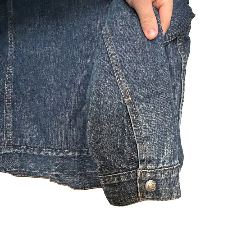 Levis 70520 sherpa lined jean denim jacket‎ trucker Men's size L Large Read